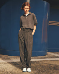 THE SHINZONE / WIDE POLO SHIRT 85 NAVY