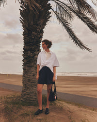 THE SHINZONE / HALF SLEEVE DADDY SHIRT 83 BLUE