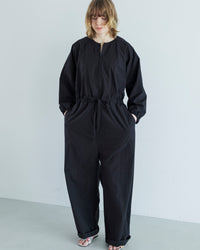 MEYAME  HALF ZIP ALL IN ONE(LONG SLEEVE) BLACK