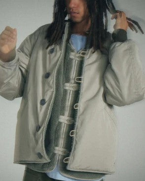 ARMY TWILL  PE WEATHER REVERSIBLE BLOUSON GRAY