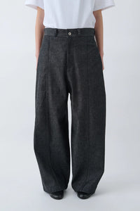 sage NATION WELT TROUSER RAW DENIM RAW BLACK