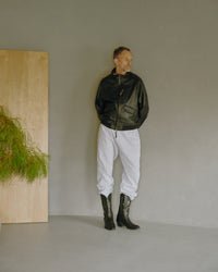 CCU HIGH NECK BLOUSON COW LEATHER