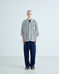 ARMY TWILL  COTTON MESH SHIRT AM-2613003 BLACK