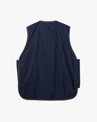 UNTRACE　ジッパーベスト _259 DARK NAVY*DARK BROWN