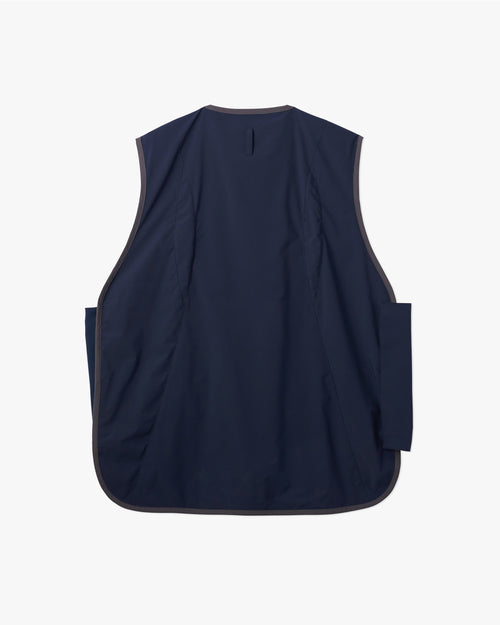 UNTRACE Zipper Vest _259 DARK NAVY *DARK BROWN