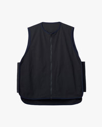 UNTRACE Zipper Vest _259 BLACK*DARK NAVY