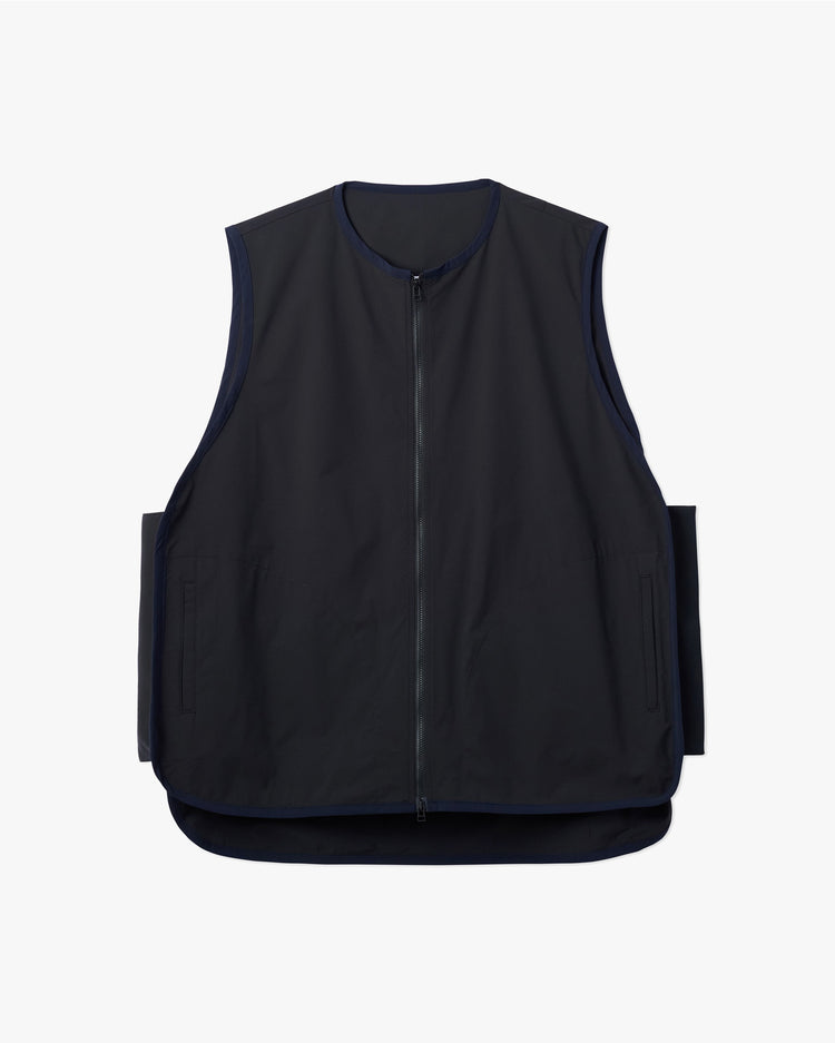 UNTRACE Zipper Vest _259 BLACK*DARK NAVY