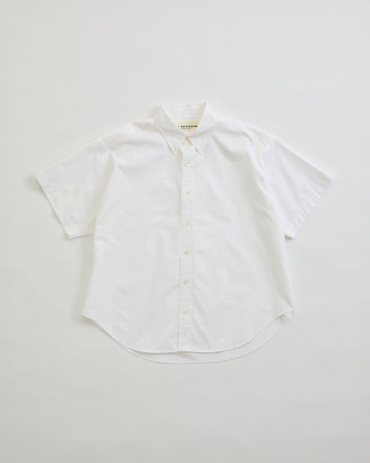 THE SHINZONE / HALF SLEEVE DADDY SHIRT 01 WHITE