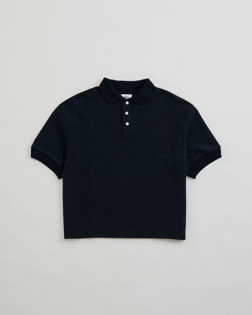 THE SHINZONE / WIDE POLO SHIRT 85 NAVY