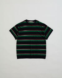 THE SHINZONE / MULTI STRIPED CREW NECK KNIT 85 NAVY