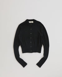 THE SHINZONE  COTTON LONG RIB CARDIGAN 07 BLACK