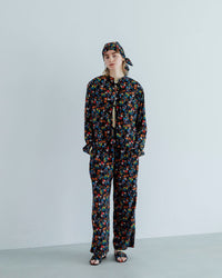 MEYAME  BLOUSE JACKET (FLOWER) BLACK