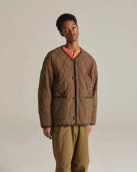 ARMY TWILL  QUILTING REVERSIBLE JACKET AM-2654007 BROWN