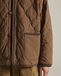 ARMY TWILL  QUILTING REVERSIBLE JACKET AM-2654007 BROWN