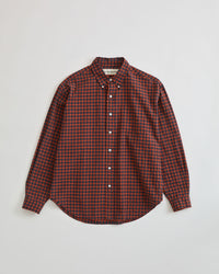 THE SHINZONE  WASHED CHECKED DADDY SHIRT 34 ORANGE