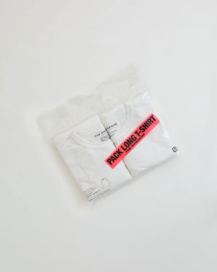 THE SHINZONE  PACK LONG SLEEVE TEE 26AMSCU18 01 WHITE