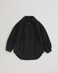 THE SHINZONE  LACE-UP BLOUSE 07 BLACK