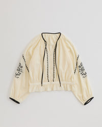 THE SHINZONE  EMBROIDERED BLOUSE 02 ECRU