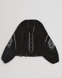 THE SHINZONE  EMBROIDERED BLOUSE BLACK