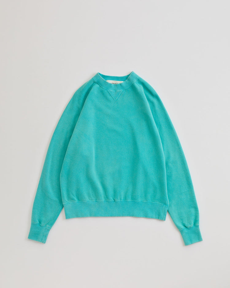 THE SHINZONE  GARMENT DYED SWEATSHIRT 74 TURQOISE