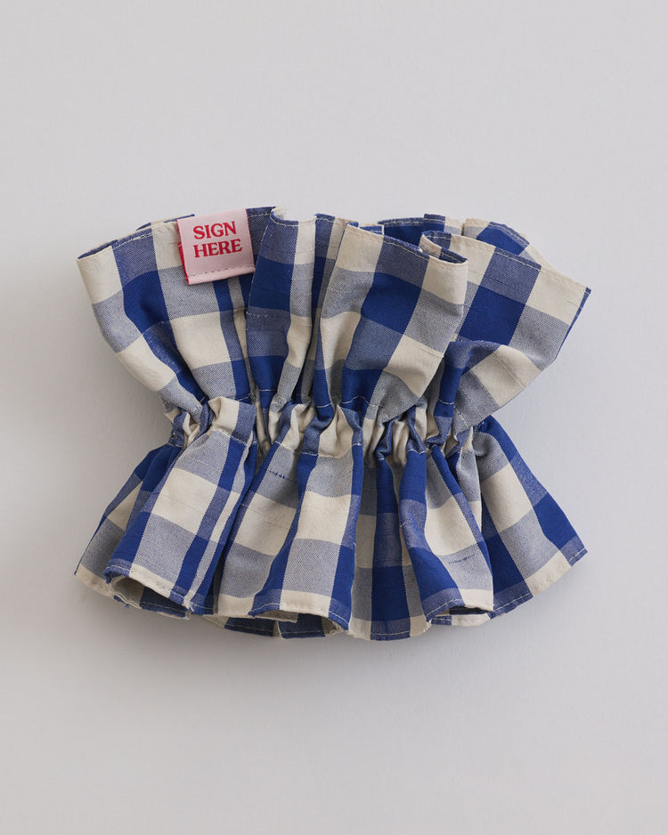THE SHINZONE  GINGHAM CHECK SCRUNCHIE