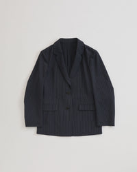 THE SHINZONE  STRIPED CHRYSLER JACKET 85 NAVY