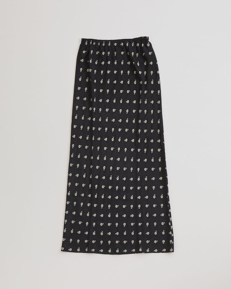 THE SHINZONE ILICA JACQUARD SKIRT 07 BLACK