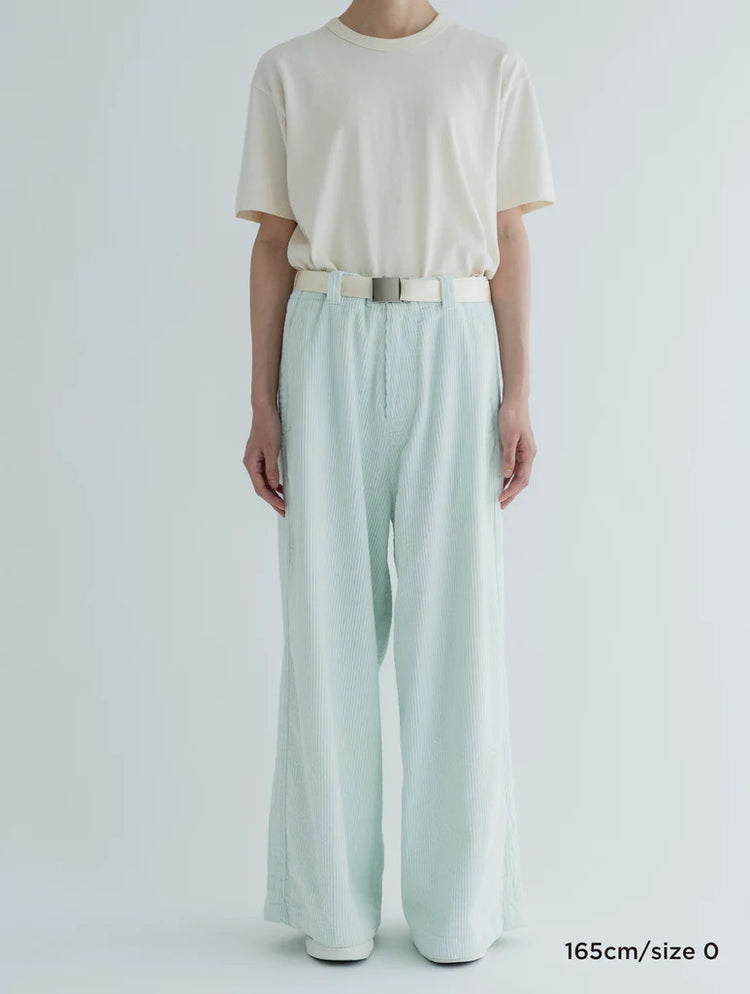 MEYAME CORDUROY SIDE LINE WIDE PANTS MEY-2518 IVORY