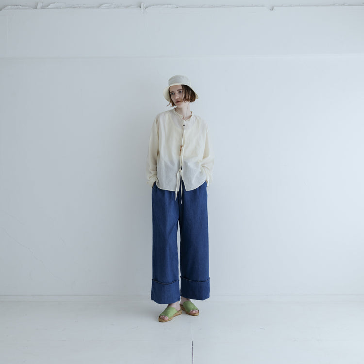 MEYAME  COTTON SILK BLOUSE JACKET CREAM