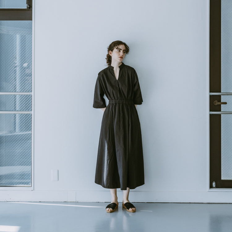 MEYAME / COTTON DRESS BLACK