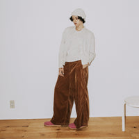 MEYAME / CORDUROY SIDE LINE WIDE PANTS