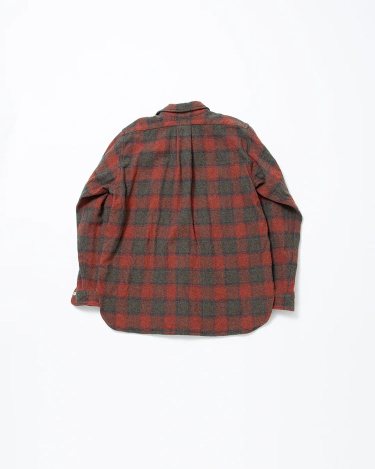 THE CORONA UTILITY  CS005 - W.C.W SHIRT PULLOVER / Red × Green CS005-26-06-M