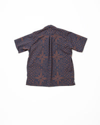 THE CORONA UTILITY CS097 - FRENCH CAFE SHIRT S/S / Charcoal Grey × Brown CS097-26-02