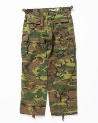 FATIGUE SLACKS  FP006 - JUNGLE SLACKS / ERDL "GREEN in COUNTRY" w/ Bio-wash FP006-26-07