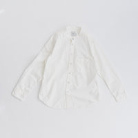 RINEN / 80/2 Downproof Stand Collar Shirt 01. White