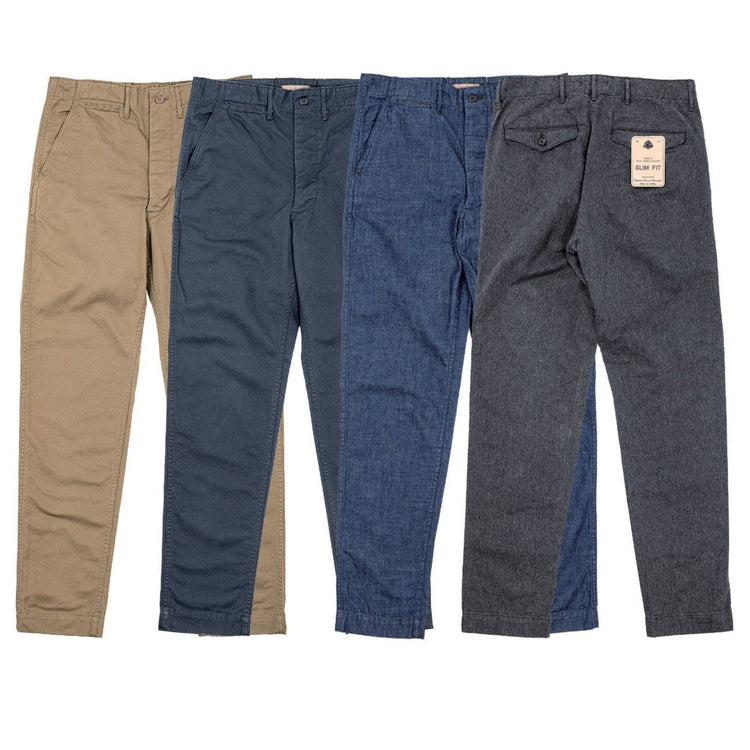 WORKERS Officer Trousers Regular Fit 8oz GR Back Denim