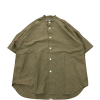 HAVERSACK / C/L Typewriter Band Collar Shirt KHAKI