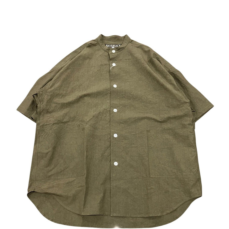 HAVERSACK / C/L Typewriter Band Collar Shirt KHAKI