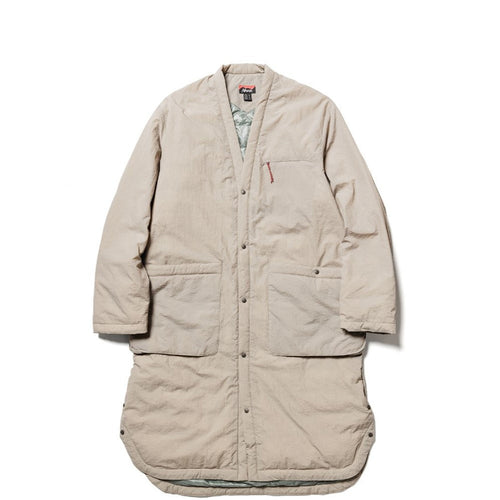 NANGA /NO COLLAR SOFT DOWN COAT(UNISEX)/ノーカラーソフトダウンコート BEIGE