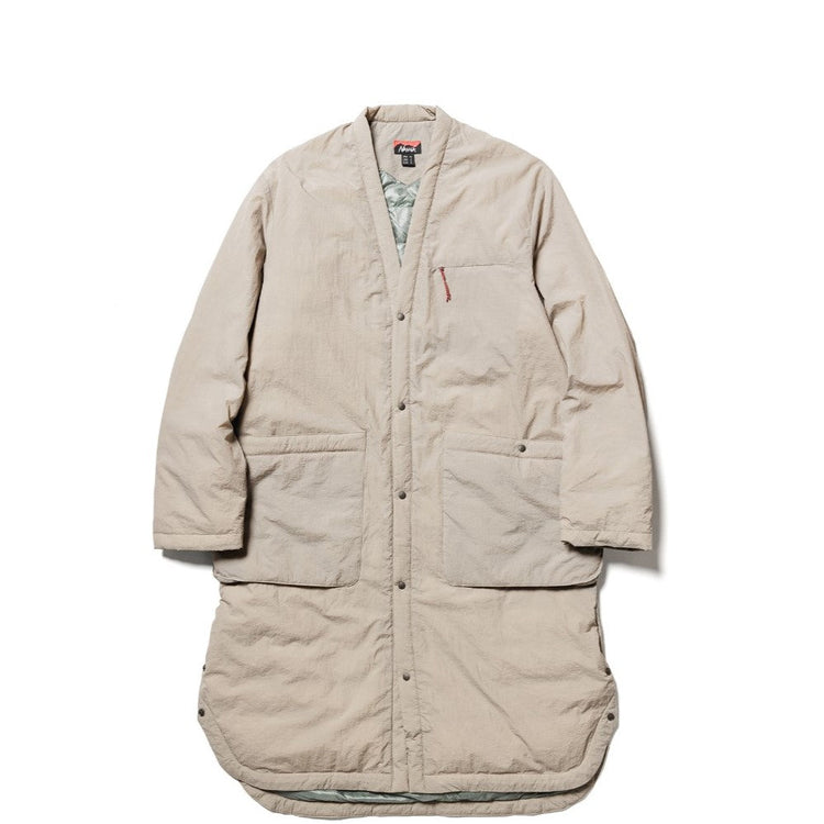 NANGA /NO COLLAR SOFT DOWN COAT(UNISEX)/ノーカラーソフトダウンコート BEIGE