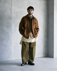 intch.   Gras BM Brisbane Moss 9026-2-0-067 コーデュロイ ワイドテーパードパンツ BLACK