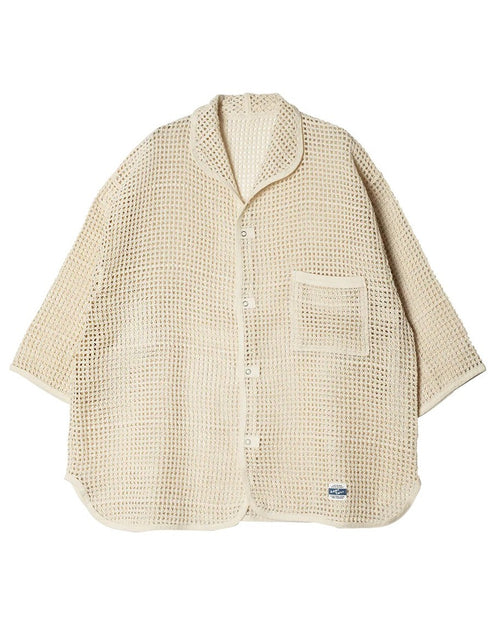 ARMY TWILL  COTTON MESH SHIRT AM-2613003 ECRU