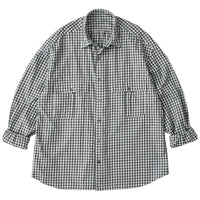 PORTER CLASSIC ROLL UP HEATHER GINGHAM CHECK SHIRT (GIZA 120/2)