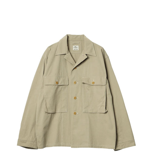 ARMY TWILL / Vintage Gabardine Shirt JK BEIGE