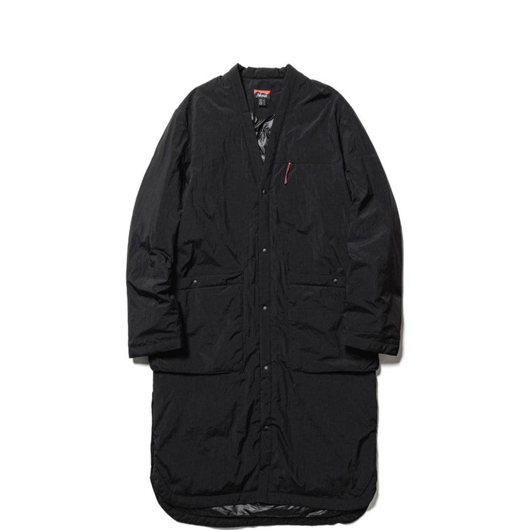 NANGA /NO COLLAR SOFT DOWN COAT(UNISEX)/ノーカラーソフトダウンコート BLACK