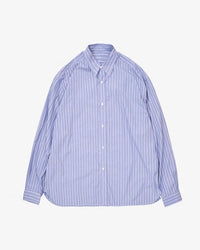 Sillage / wide shirt high count white stripe 