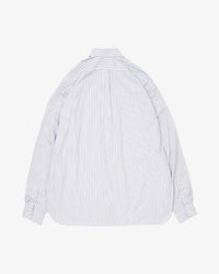 Sillage / wide shirt high count blue stripe