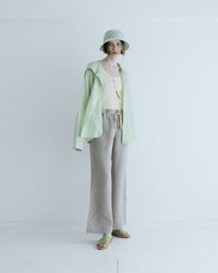 MEYAME  COTTON SILK HOODED JACKET GREEN