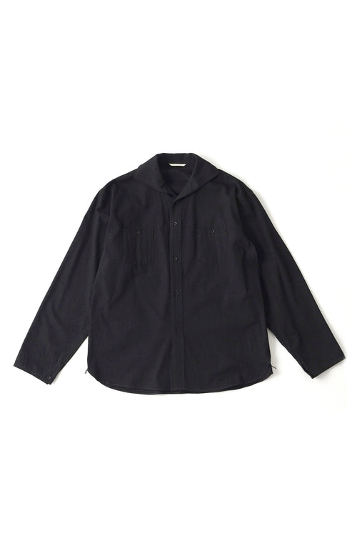 OLD JOE BRAND CAMP COLLAR MARINE SHIRTS Long-Sleeve 261OJ-SH05 BLACK