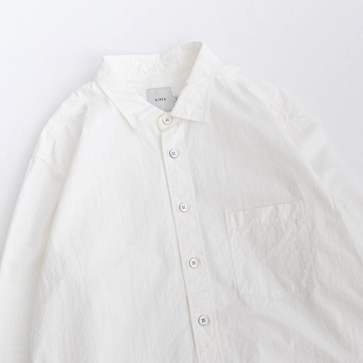 RINEN / 80/2 Downproof Regular Collar Shirt 01. White
